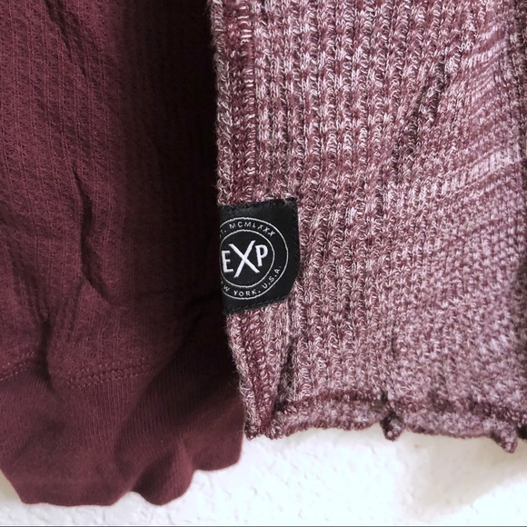 Express Red Waffle Long Sleeve Shirt Men’s Small - Picture 2 of 4